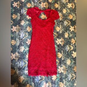 Jump Red Lace Bodycon Mini Dress